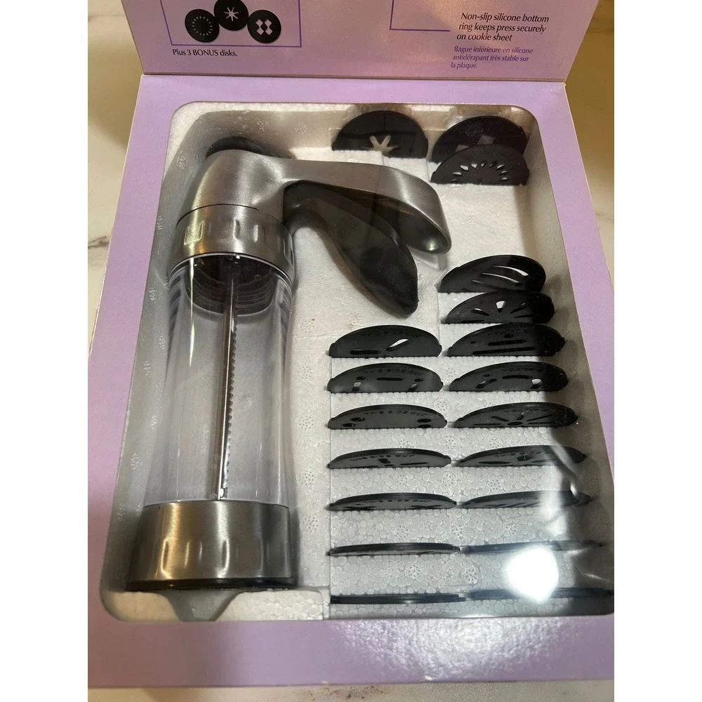 Wilton Cookie Pro Ultra II Cookie Press Set 19 Disks 2104-1028 Spritz Maker